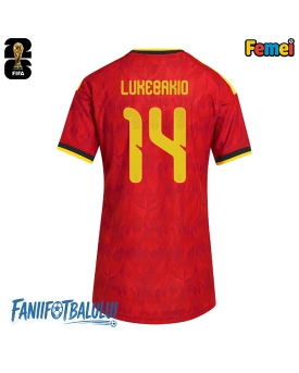Belgia Dodi Lukebakio #14 Echipament de Fotbal Replică Mondial 2026 Femei Acasa